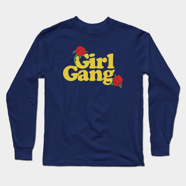 Vintage Girl Gang Long Sleeve T-Shirt by bubbsnugg